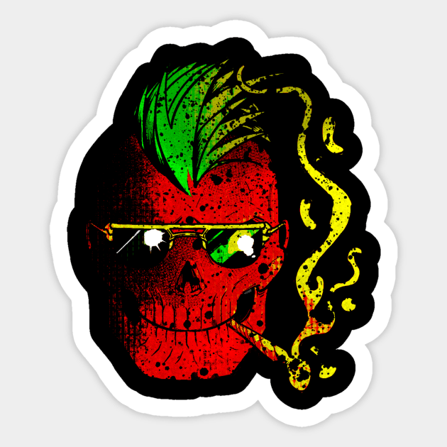 Skull Sticker by Greeenhickup